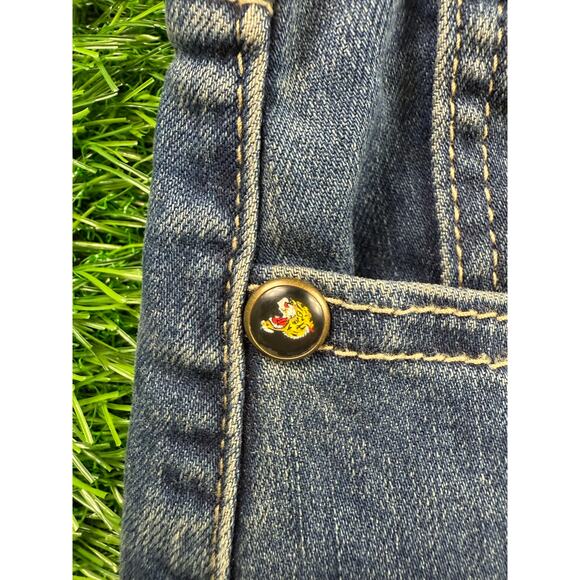 Ed Hardy Brave Hearts Eagle Wide Leg Denim Jeans W34 Y2K VTG Embroidered Graphic - Picture 5 of 15